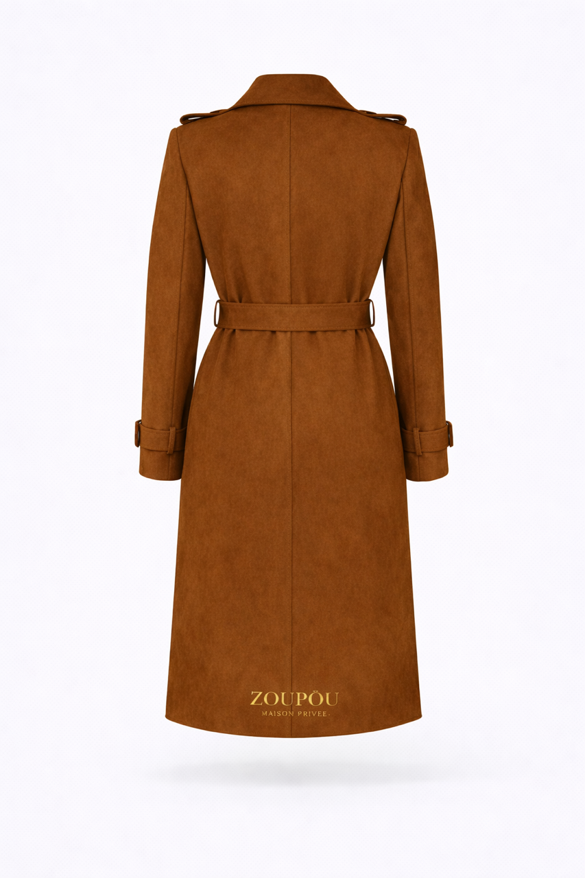 Suede Trench Coat
