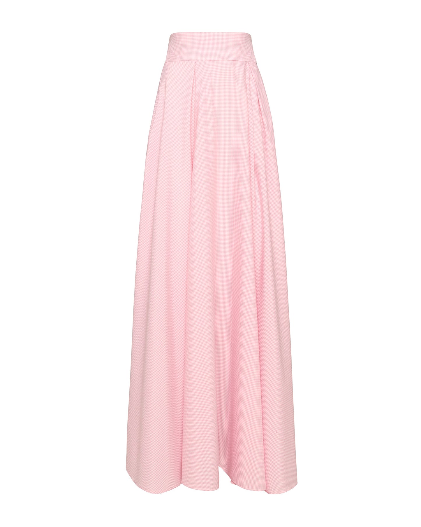 High Waist Long Skirt Pink