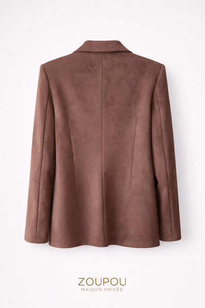 Suede Tailored Blazer