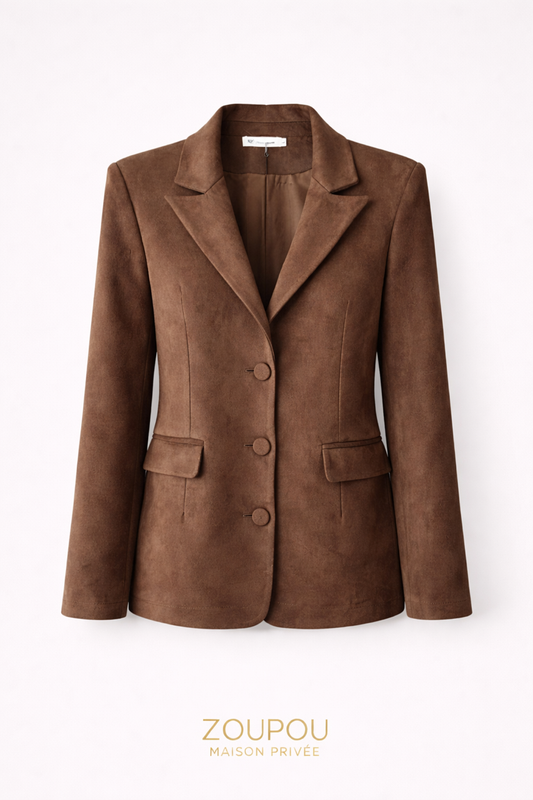 Suede Tailored Blazer