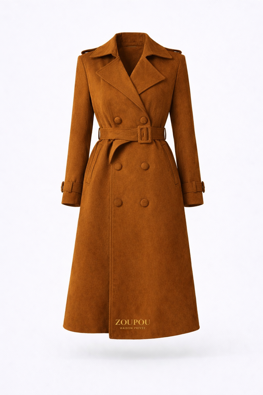 Suede Trench Coat