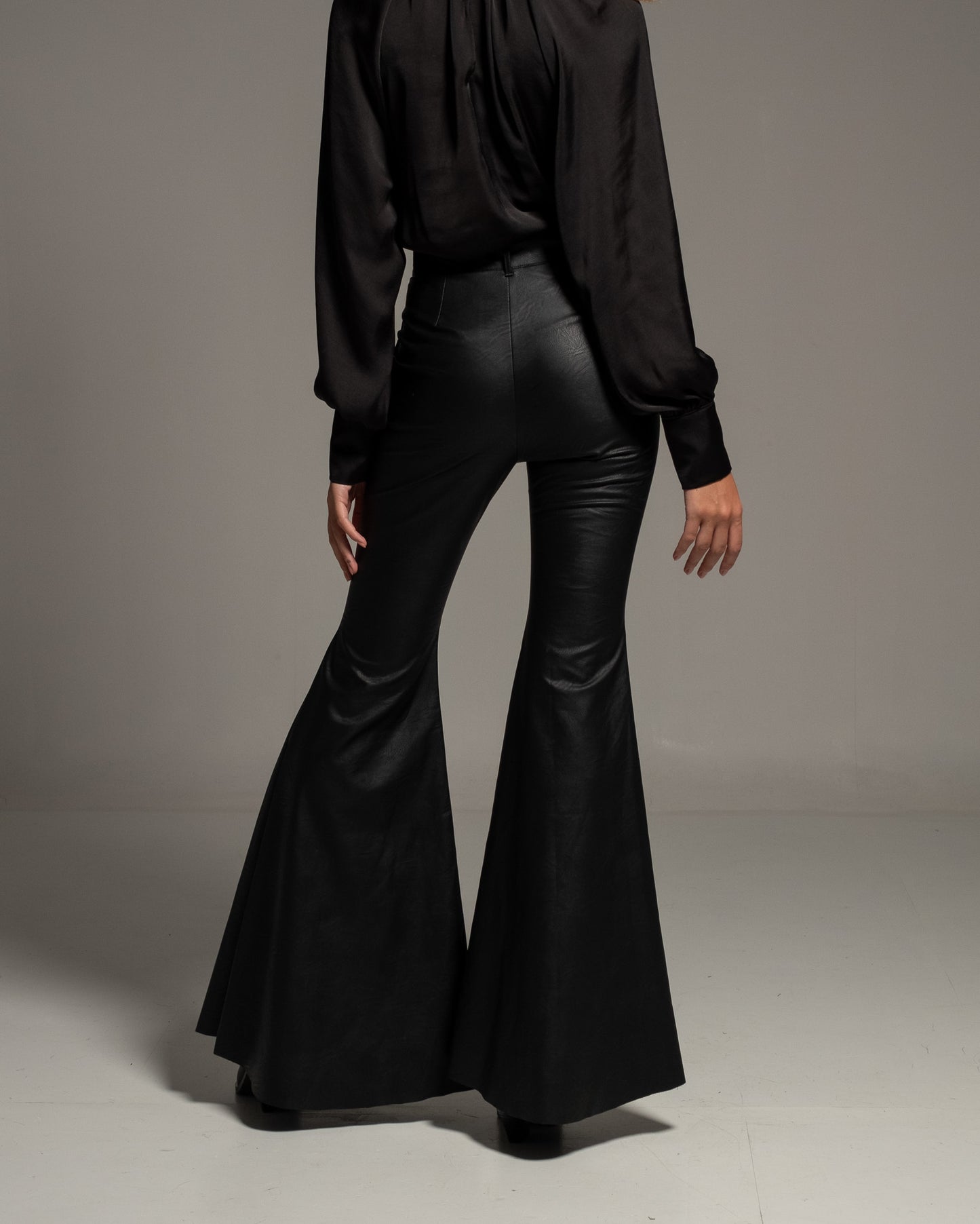 Faux Leather Flare Pants