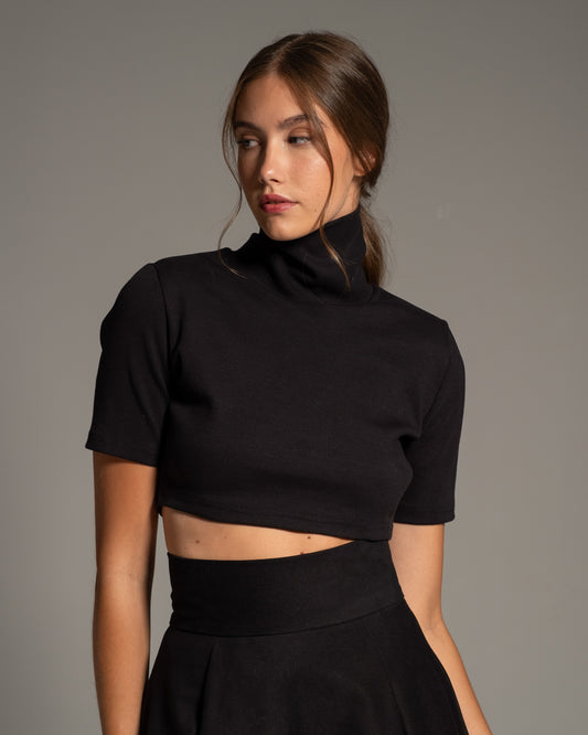 High Neck Crop Top