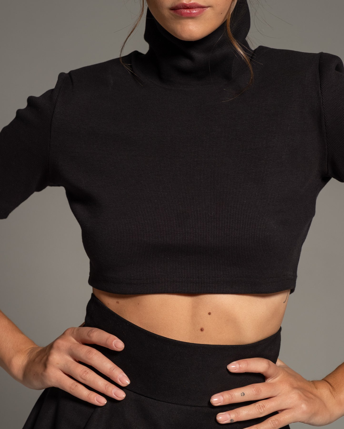 High Neck Crop Top