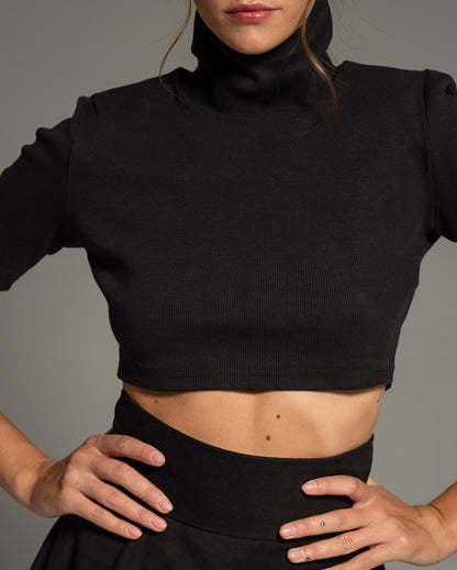 High Neck Crop Top