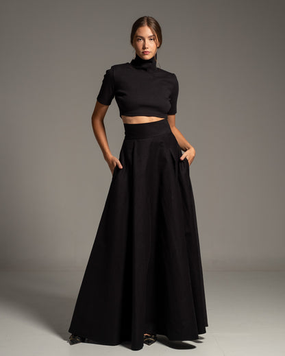 High-Waisted Maxi Skirt