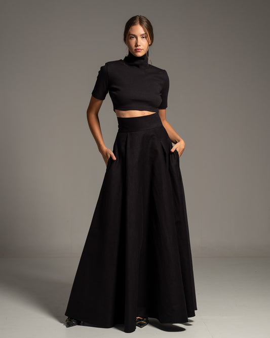 High-Waisted Maxi Skirt