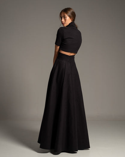 High-Waisted Maxi Skirt