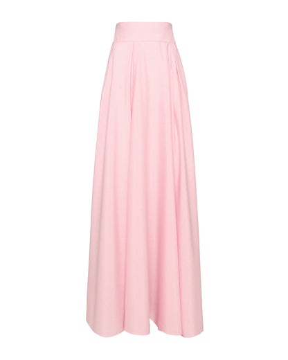 High Waste Long Skirt Pink