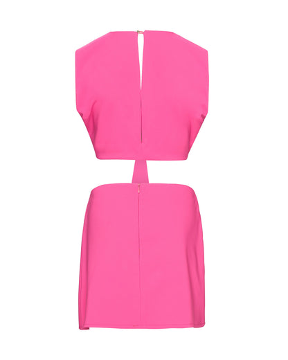 Cut Out Mini Pink Dress