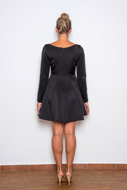 Mini Black Dress Scuba