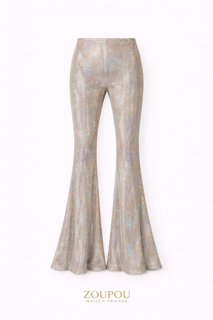 Iridescent Flared Trousers